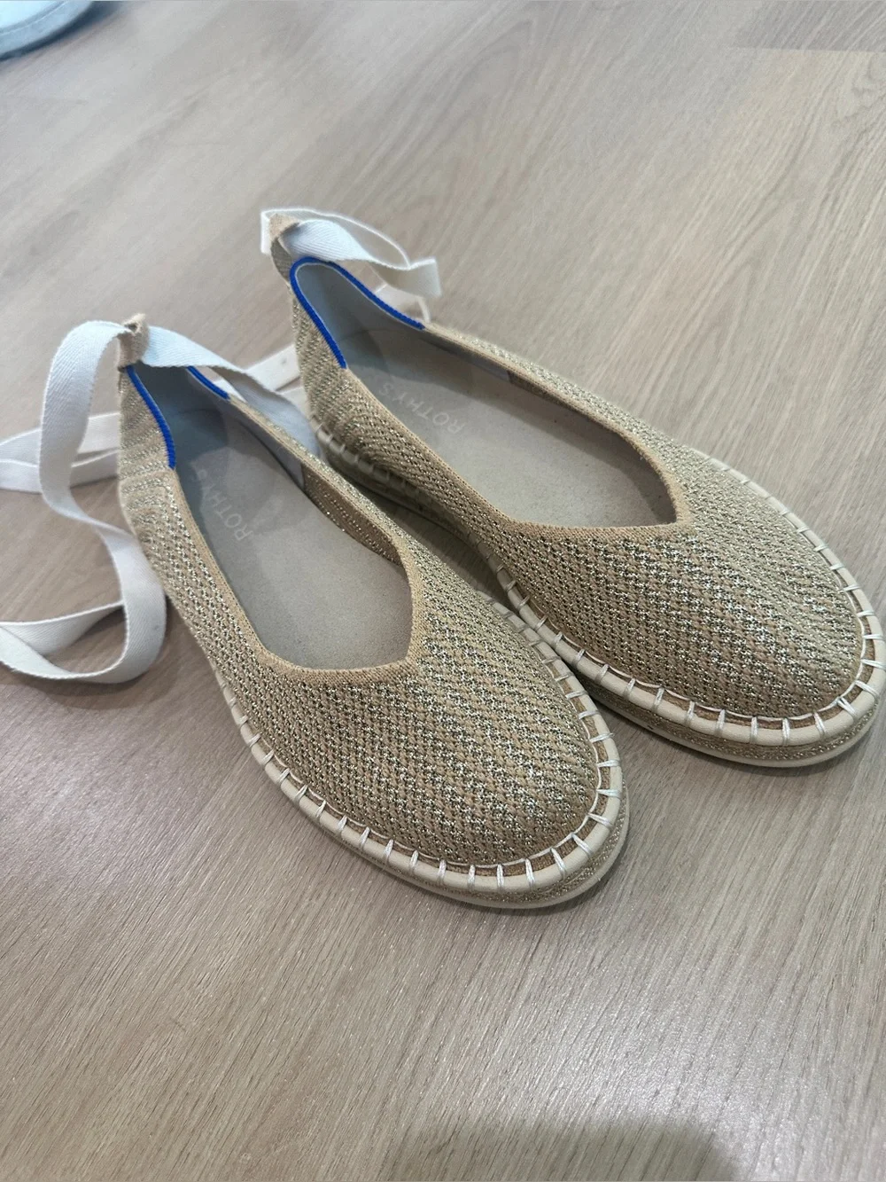 Rothy’s The Espadrille Gold Stripe